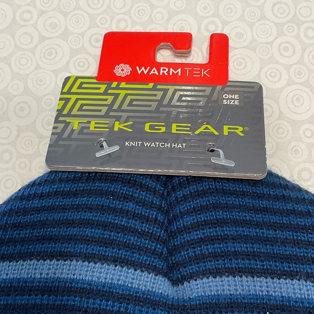 3M Thinsulate Blue Striped Beanie - Picture 3 of 5